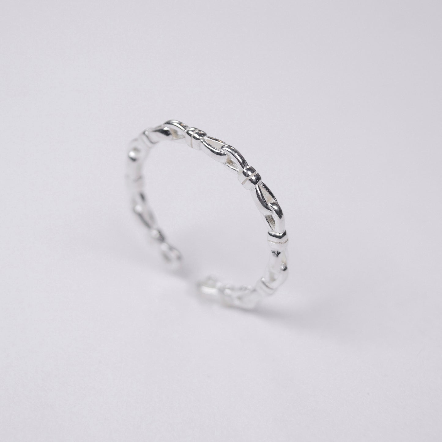 anillo ajustable cadena plata ley dosce joyeria