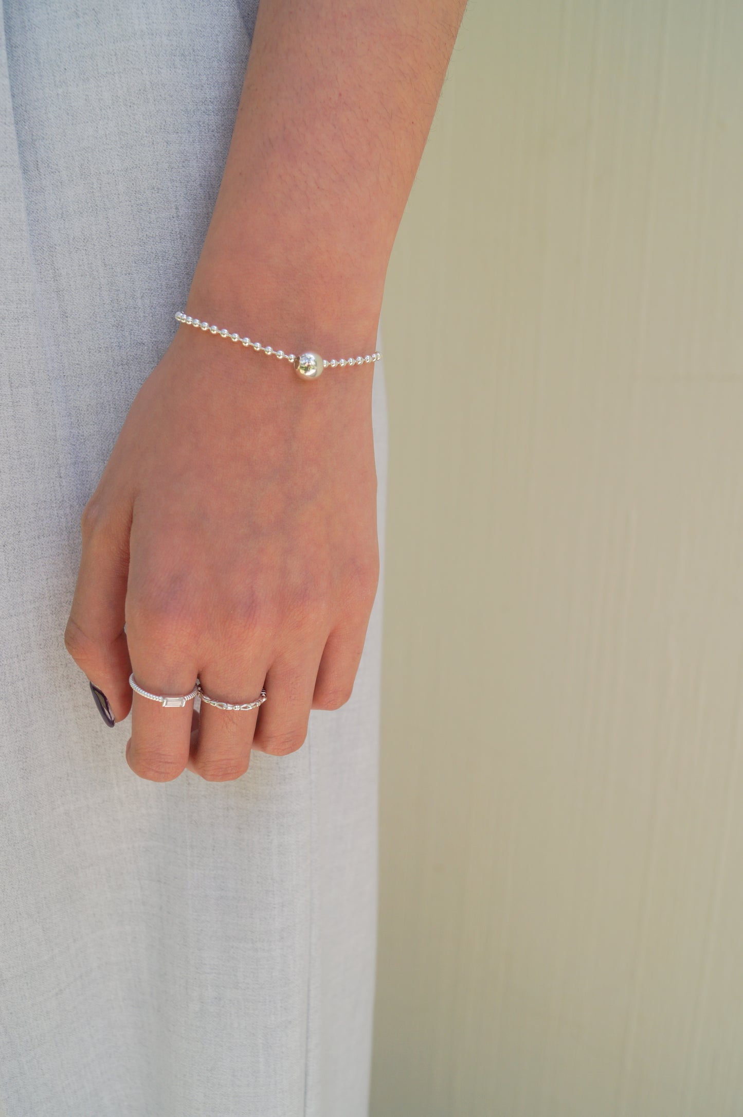 anillos ajustables y pulsera plata ley dosce joyeria