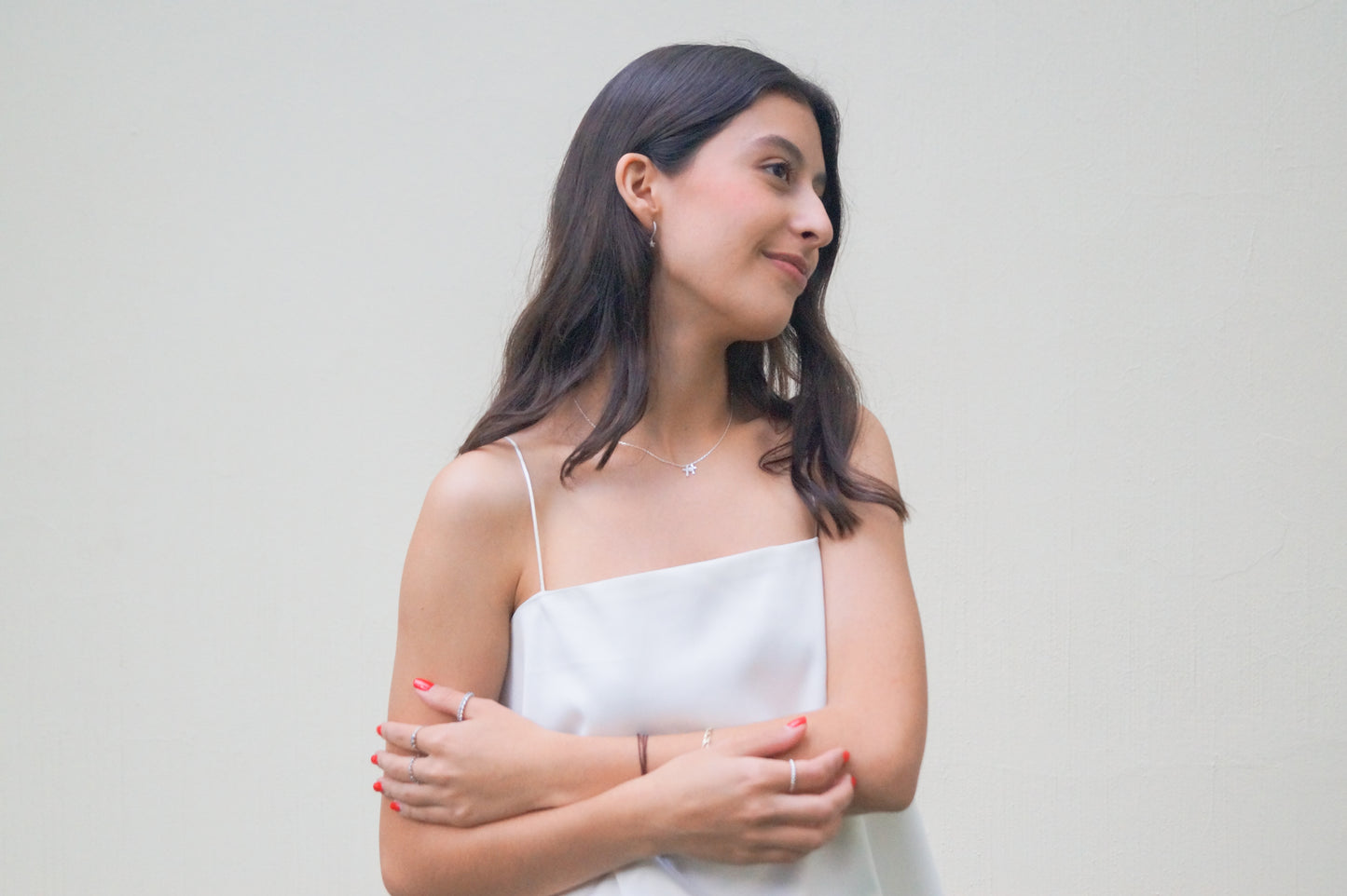 cruz doble zirconias collar plata ley dosce joyeria accesorios