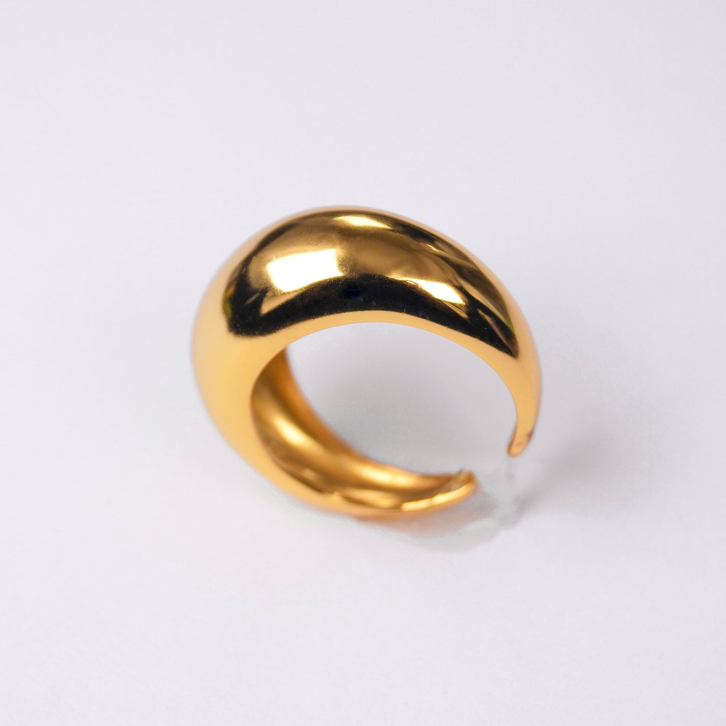 Anillo enchapado en oro burbuja de lado dosce joyeria