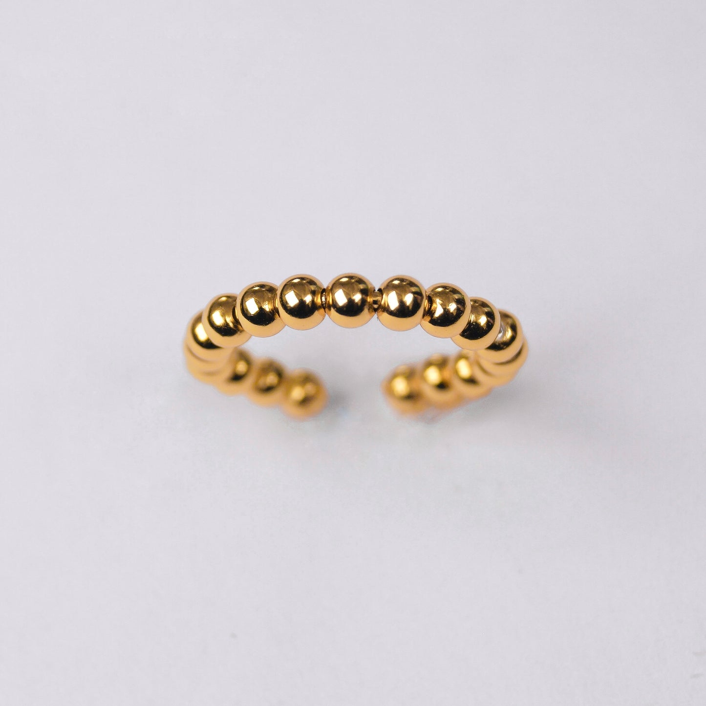 anillo enchapado en oro en plata ley dosce joyeria ajustable waterproof