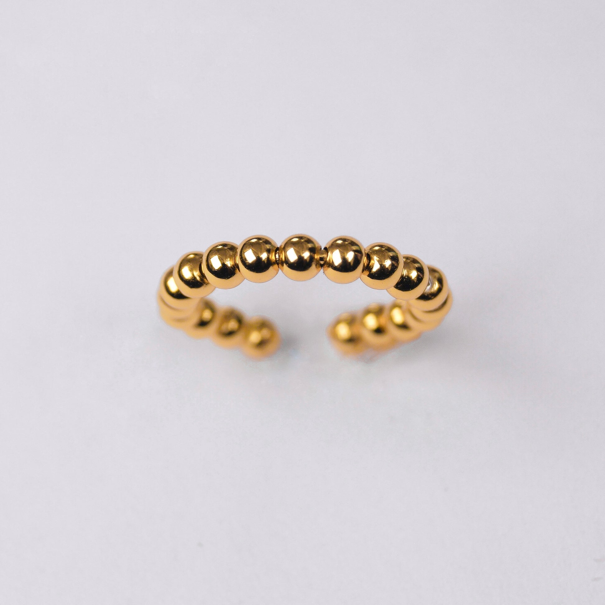 anillo enchapado en oro en plata ley dosce joyeria ajustable waterproof