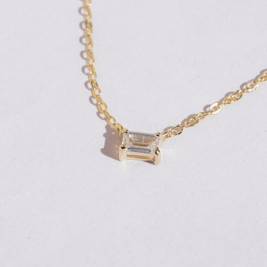 collar enchapado en oro con cristal dosce joyeria