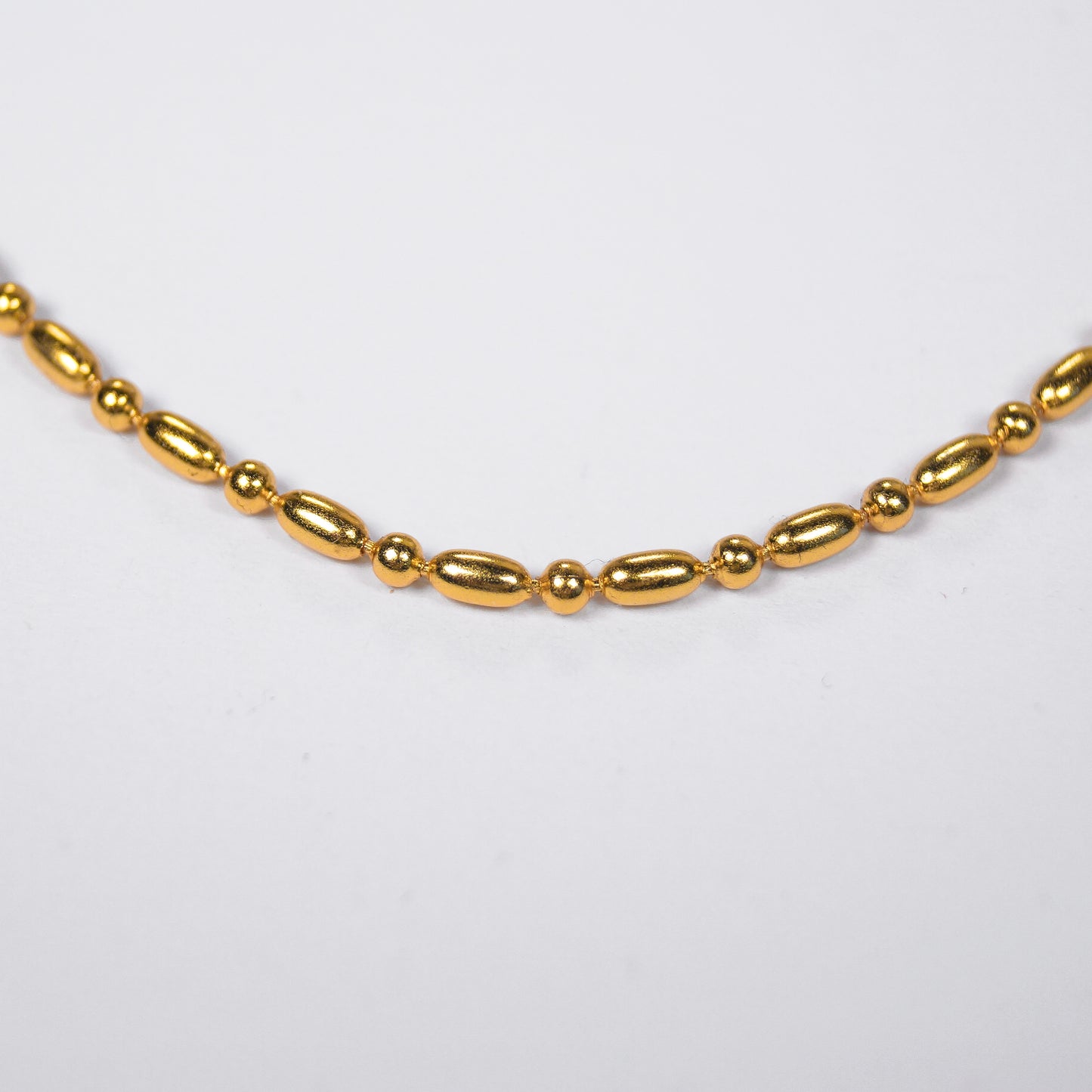 collar enchapado en oro en plata ley frijoles