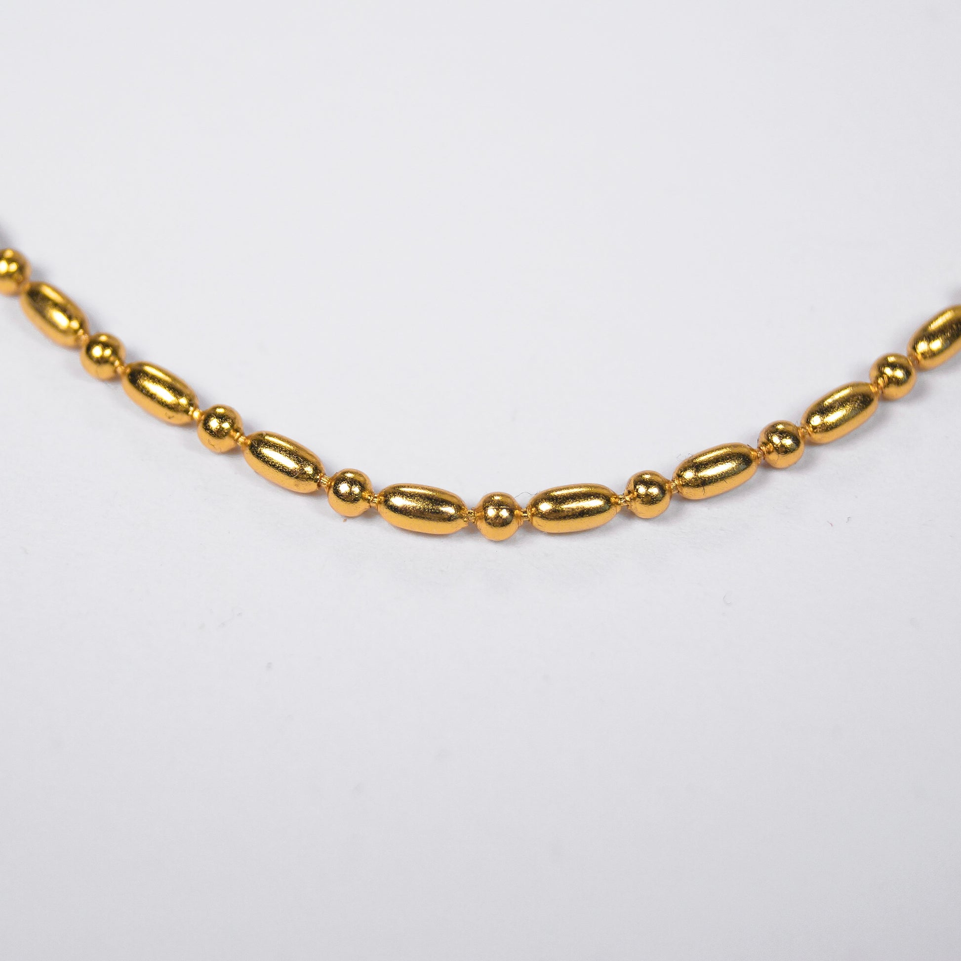 collar enchapado en oro en plata ley frijoles